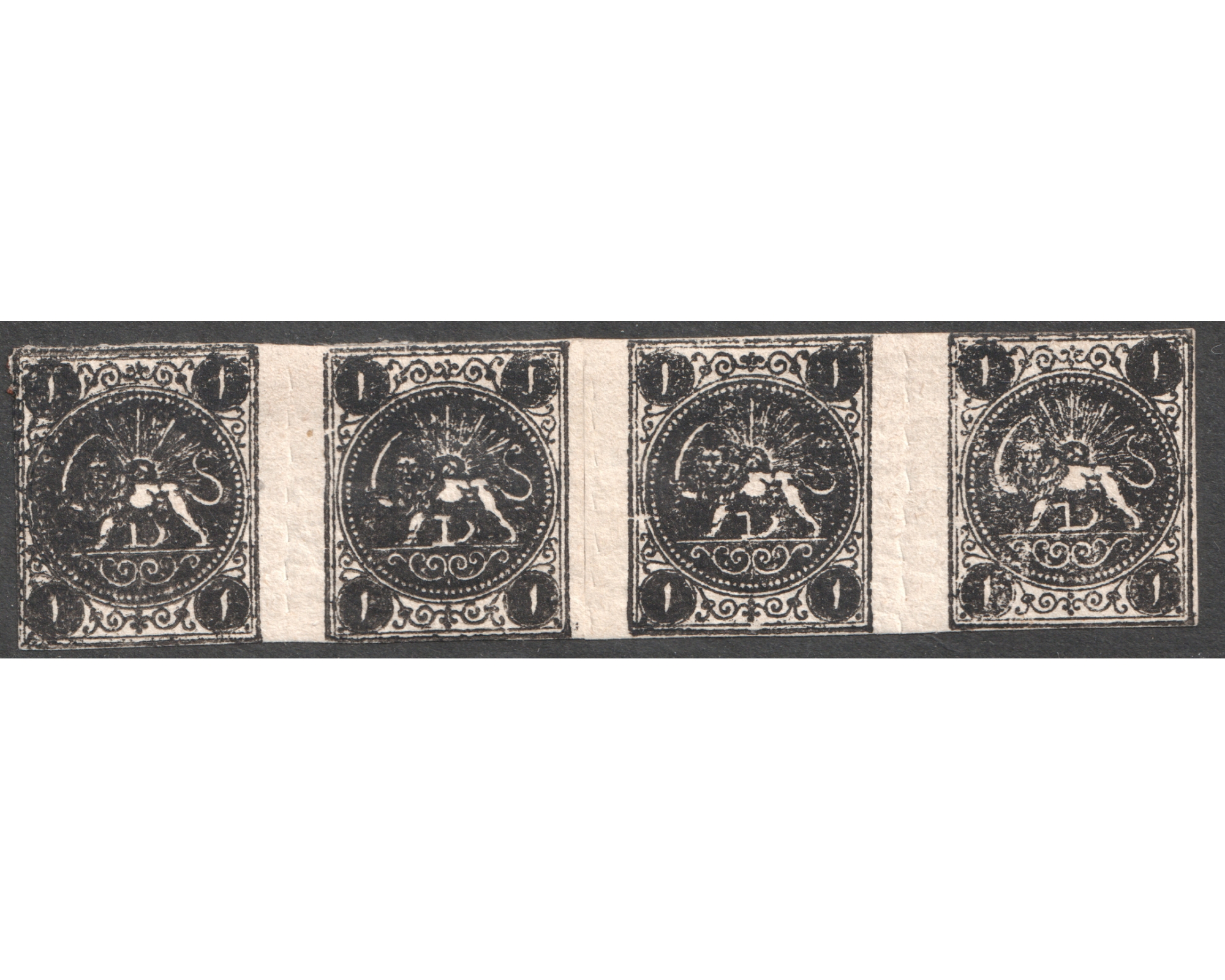 1 Chahi black, reconstructed ABCD strip of four Certificate by IPSC