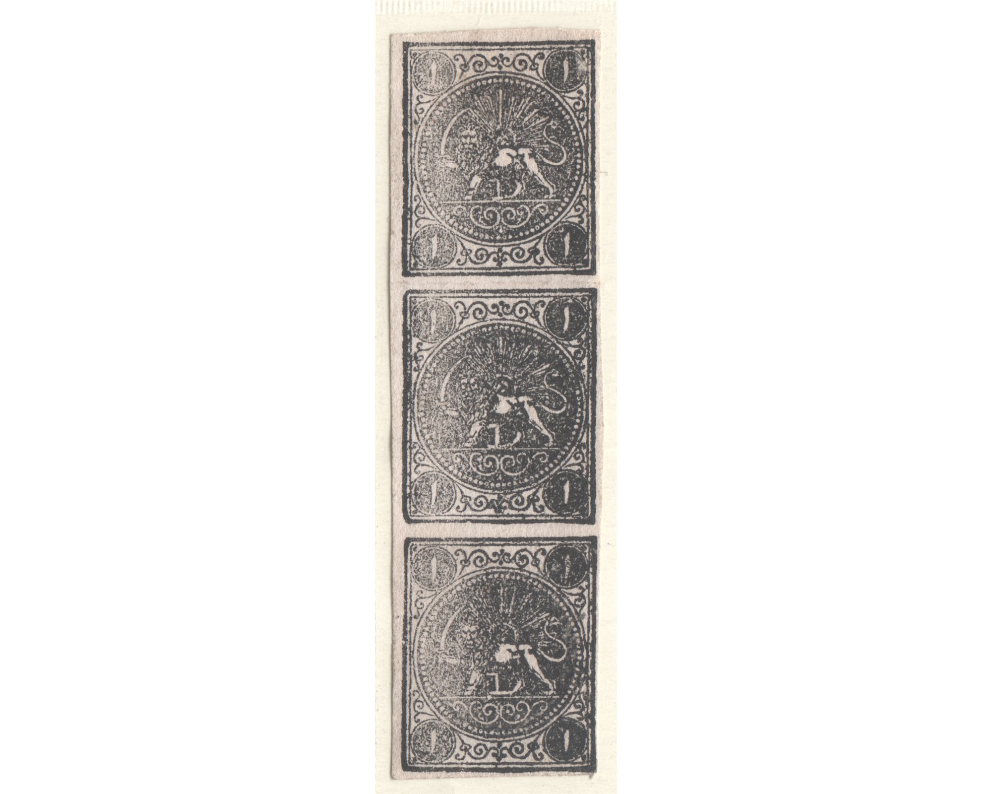 1 Chahi black vertical strip of 3 setting One CBD Certificate By Mr. Sadri