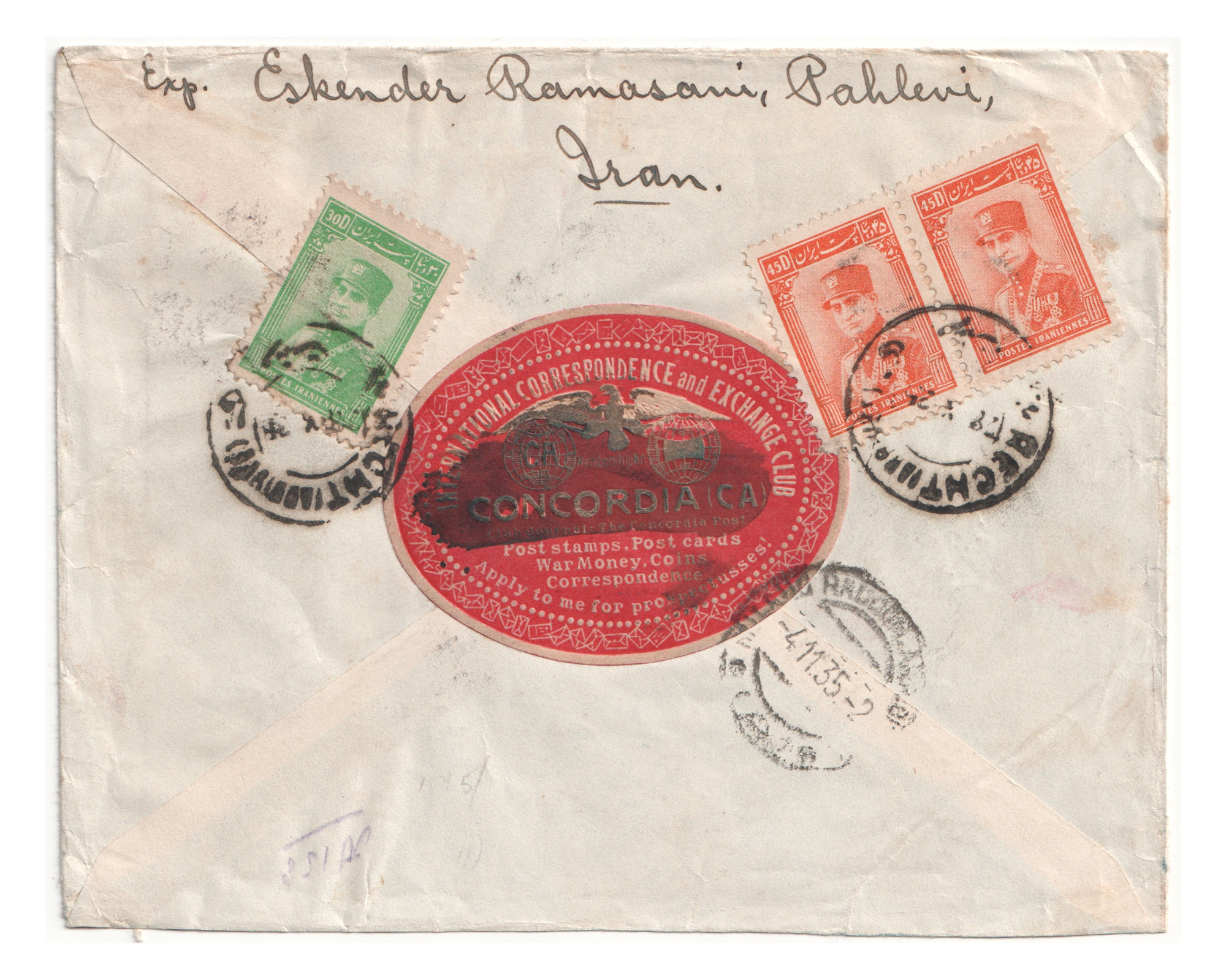 Registered Mail to Milano with Concordia Lable - Image 3