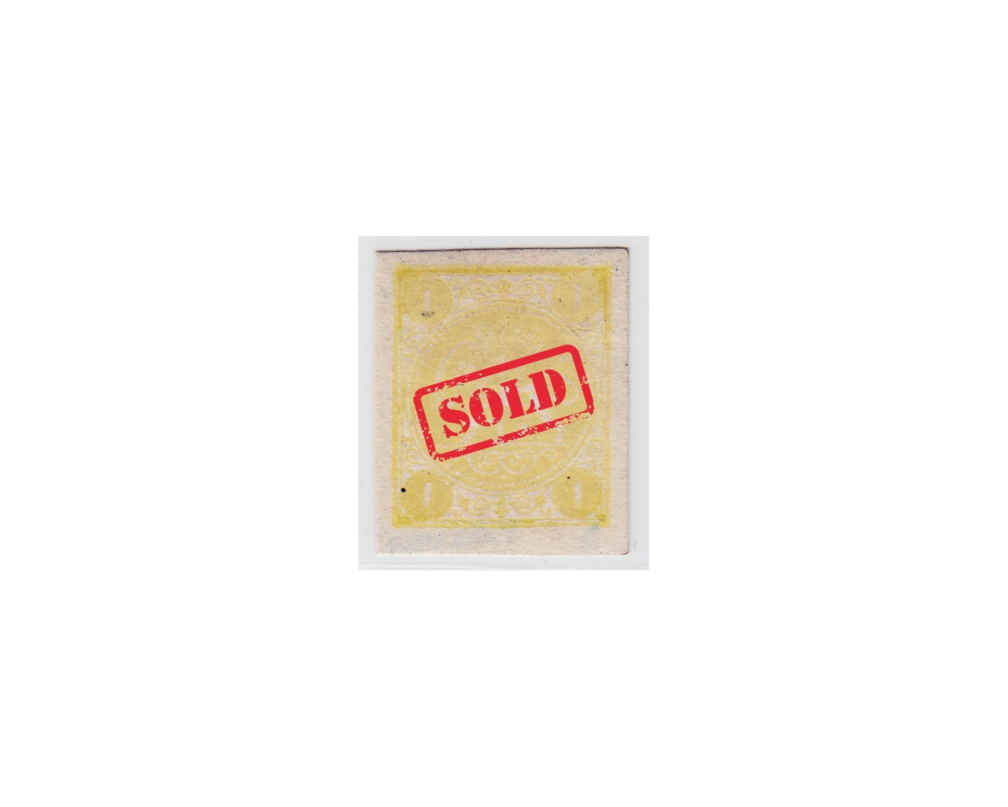 1875 1 Kran Yellow Type C Certificate By Mr. Sadri