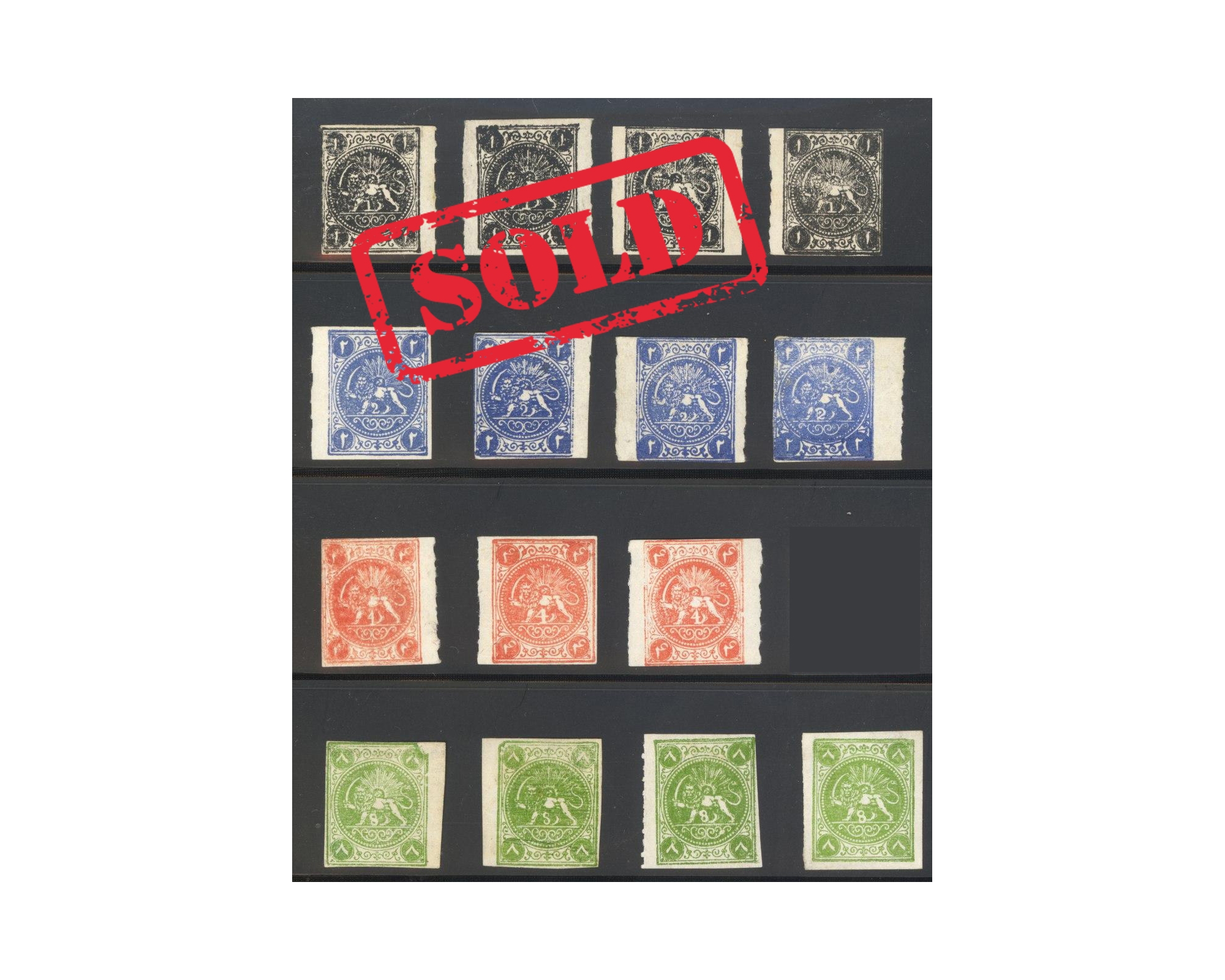 1875 Lions Rouletted Issue Collection