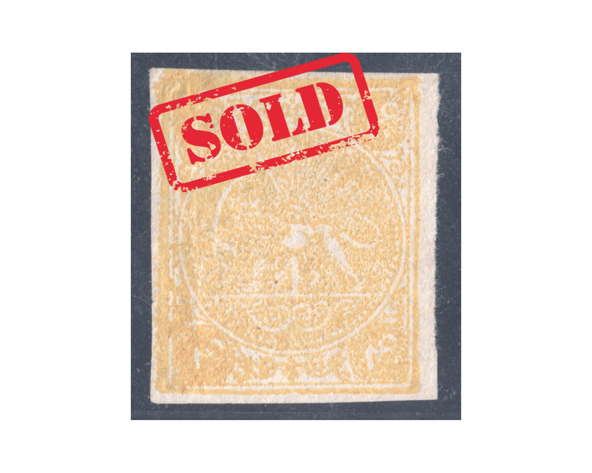 1876 4 Kran Yellow Mint Type D Certificate By Mr. Sadri