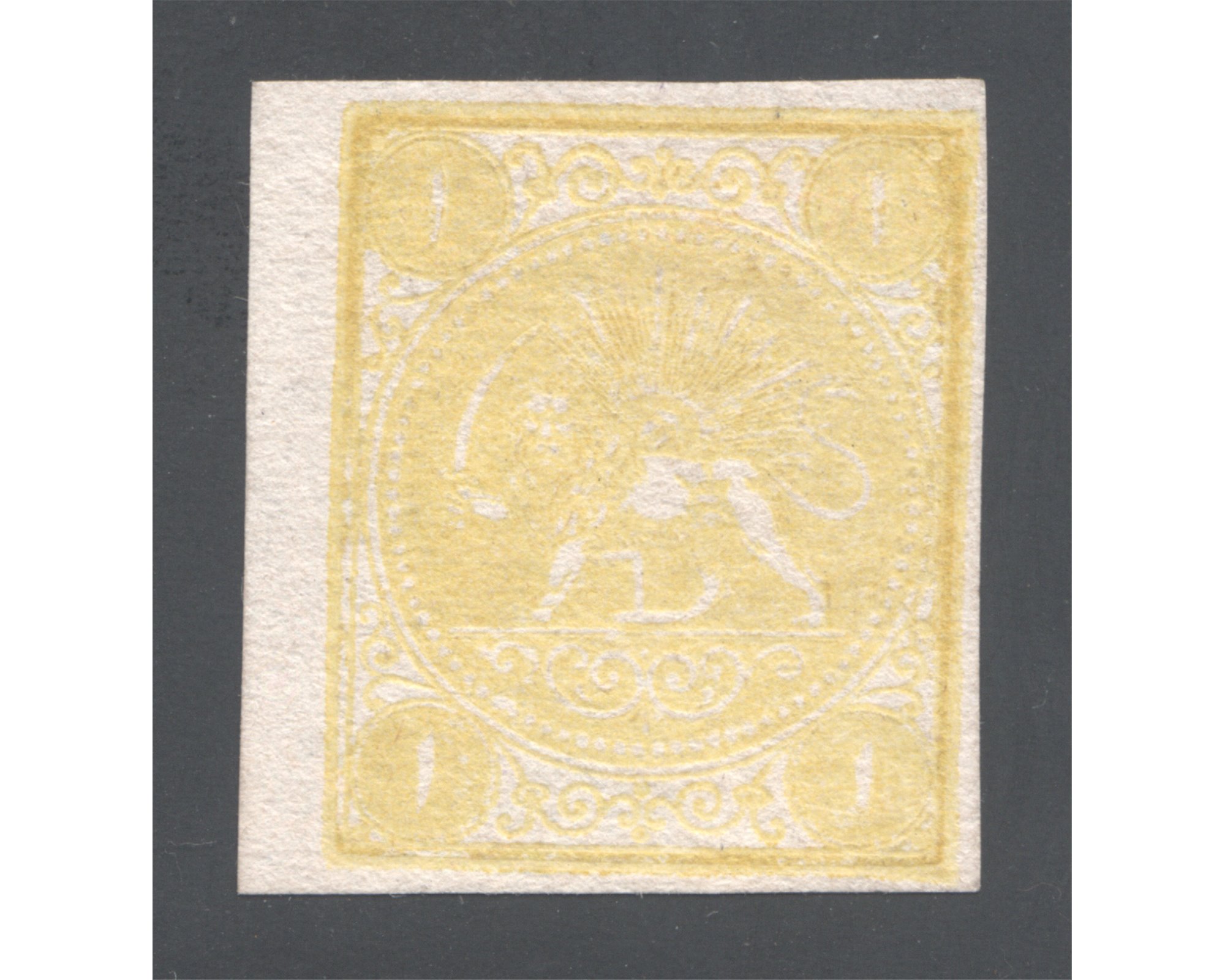 1875 1 Kran Yellow Type D Unissued Certificate By IPS - Image 2