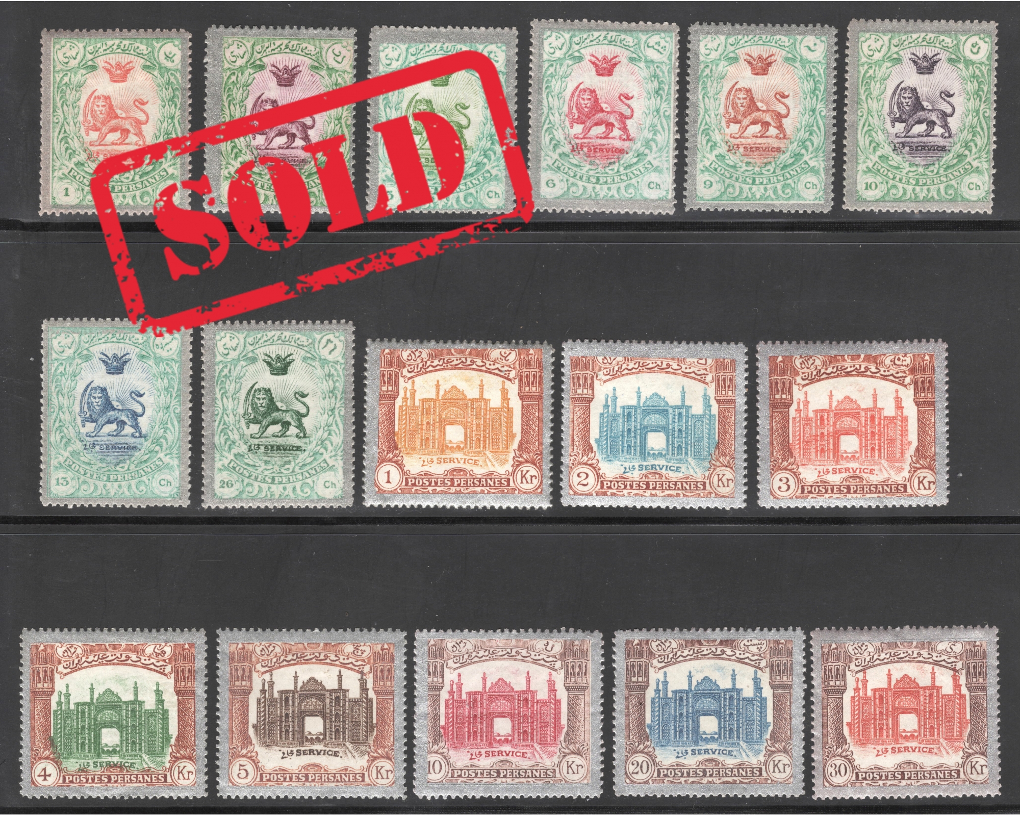 1909 Unissued Divani Silver border full set