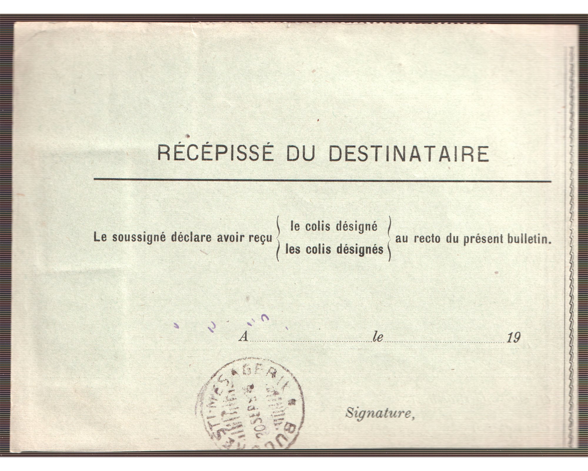 1916 Bulletin D'Expedition From Djolfa to Bukharest - Image 2