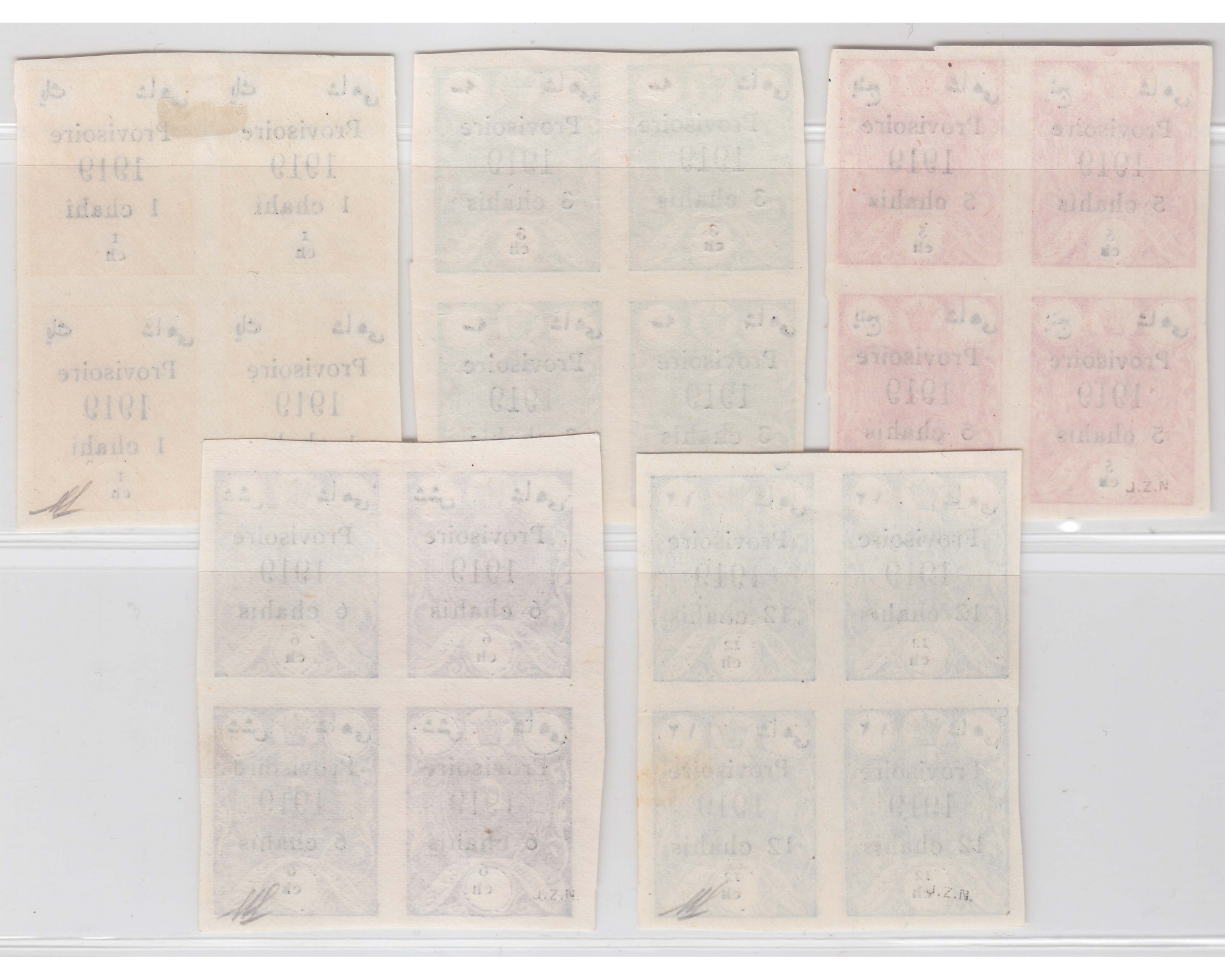 1919 Provisional Issue Imperforated Pair Signed by Mr. Sadri - Image 2