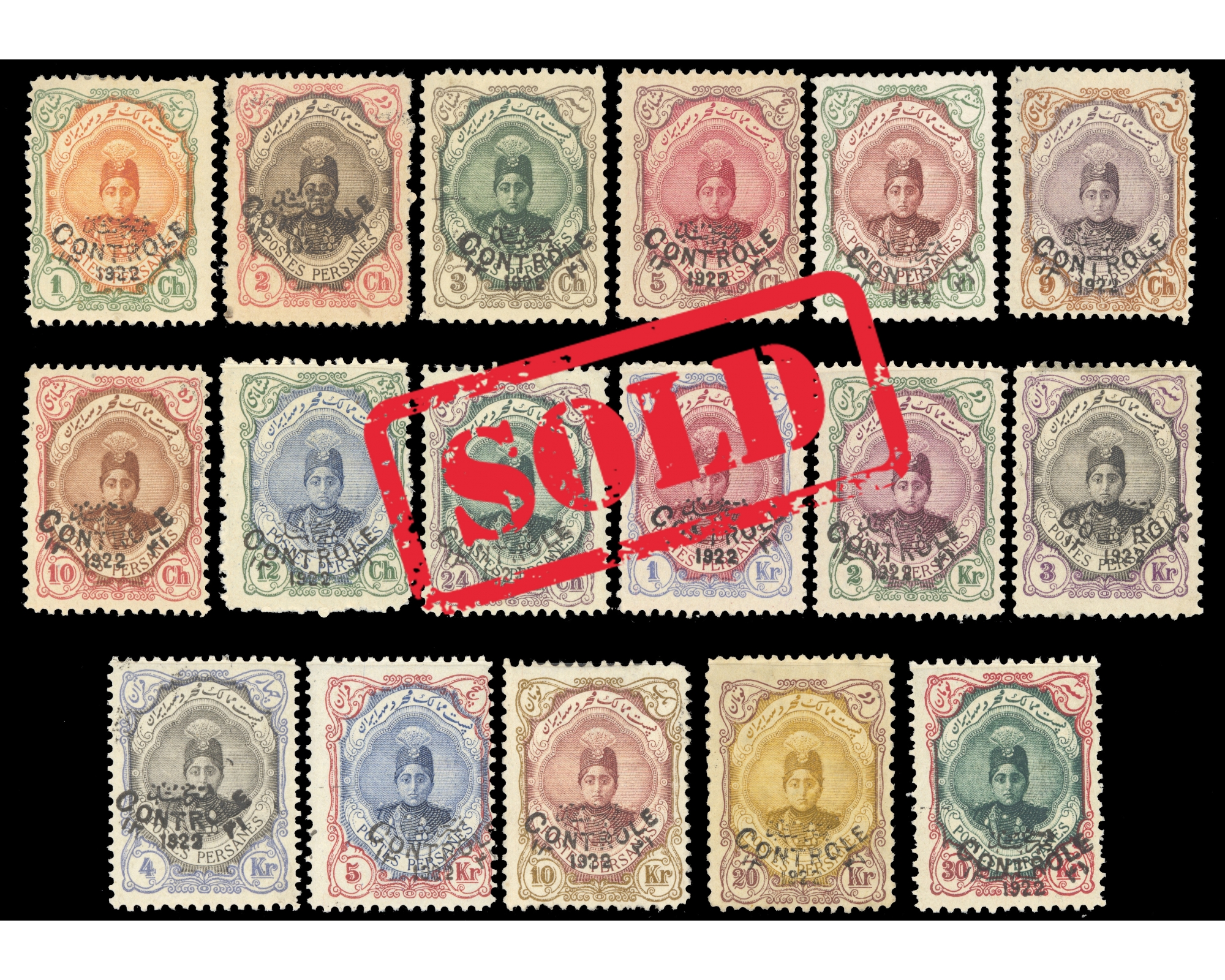 1922 Controle Issue Signed by Dr. Dadkhah