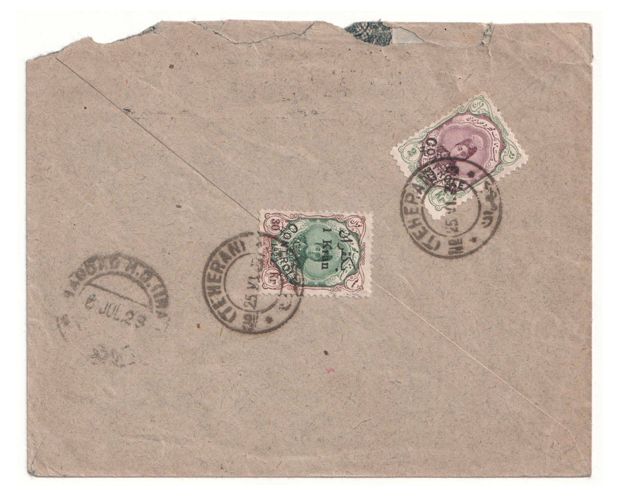 1923 Early Airmail from Tehran to Paris - Image 2