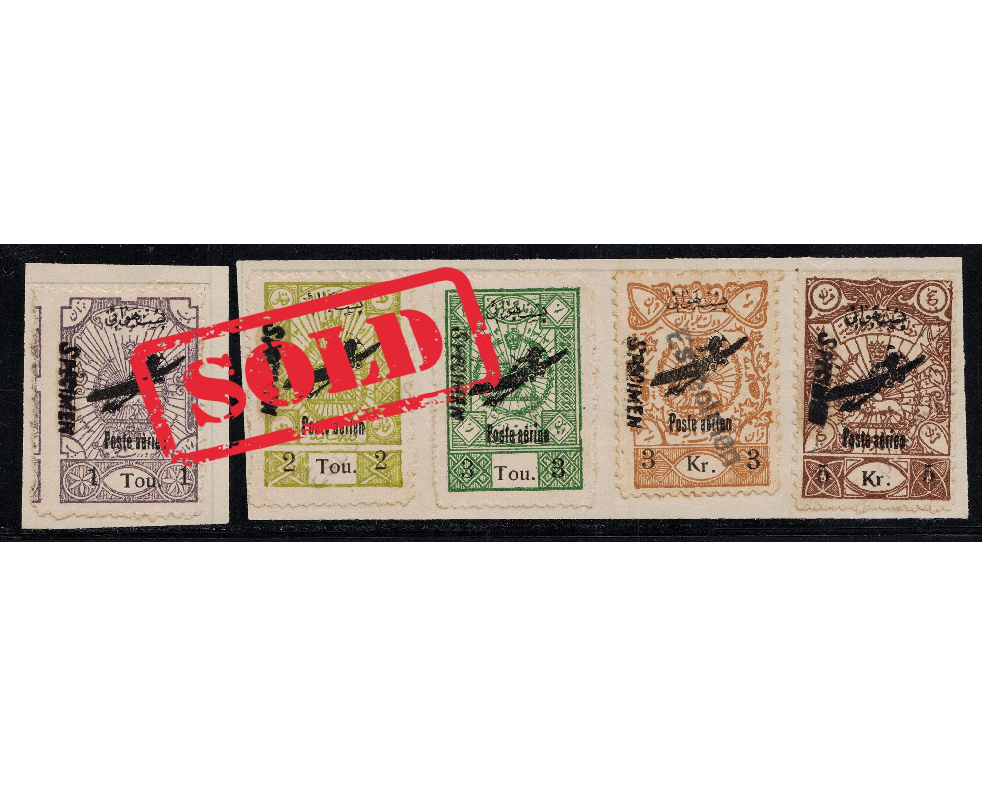 1928-29 Airmail Issue with Portuguese Specimen Handstamp