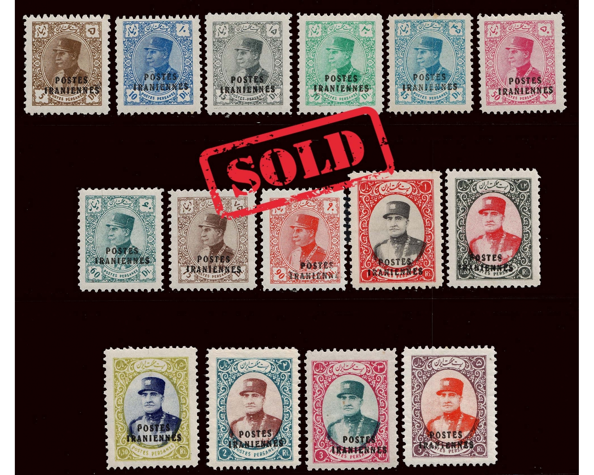 1935 Dinari Postes Iranniens Issue MNH