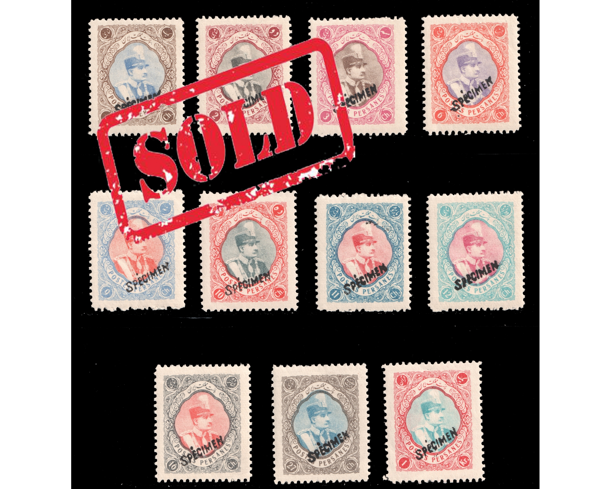 1931-32 - Lithographed Issue Madjlessi Specimen