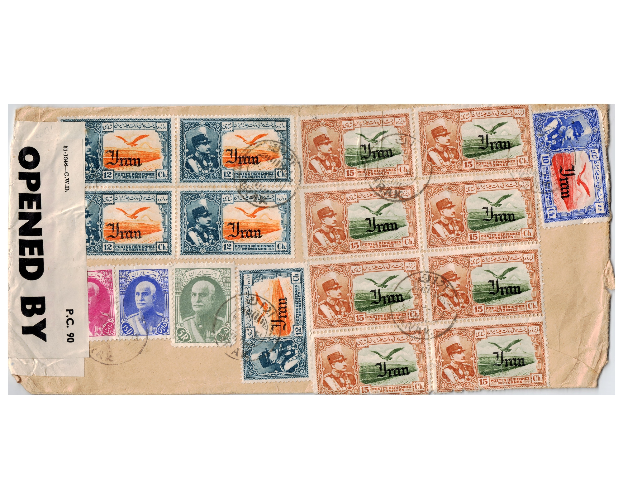 1941 Censored Mail from Arak to New York - Image 2