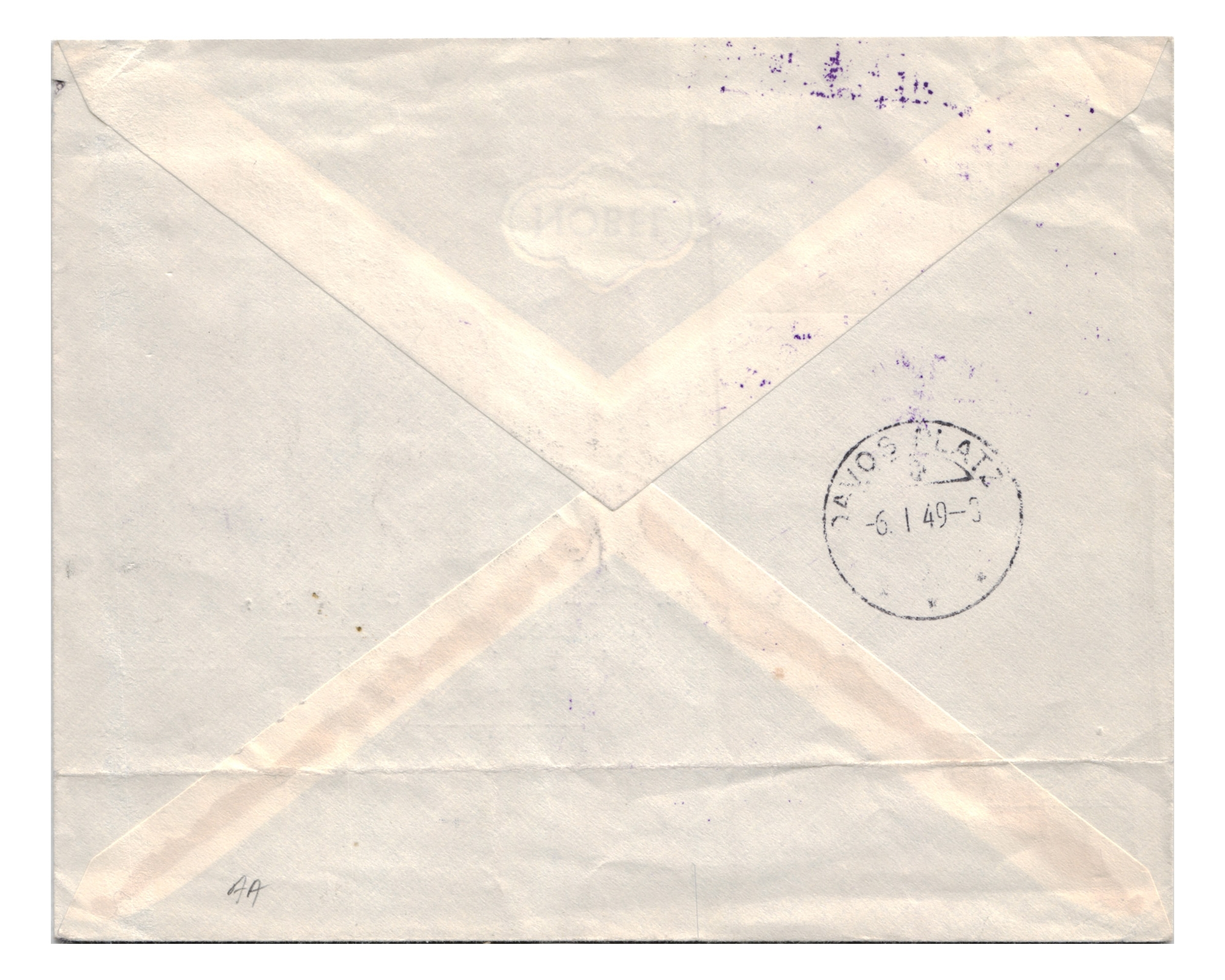 1949 Registered Airmail From Tehran to Swizerland - Image 2