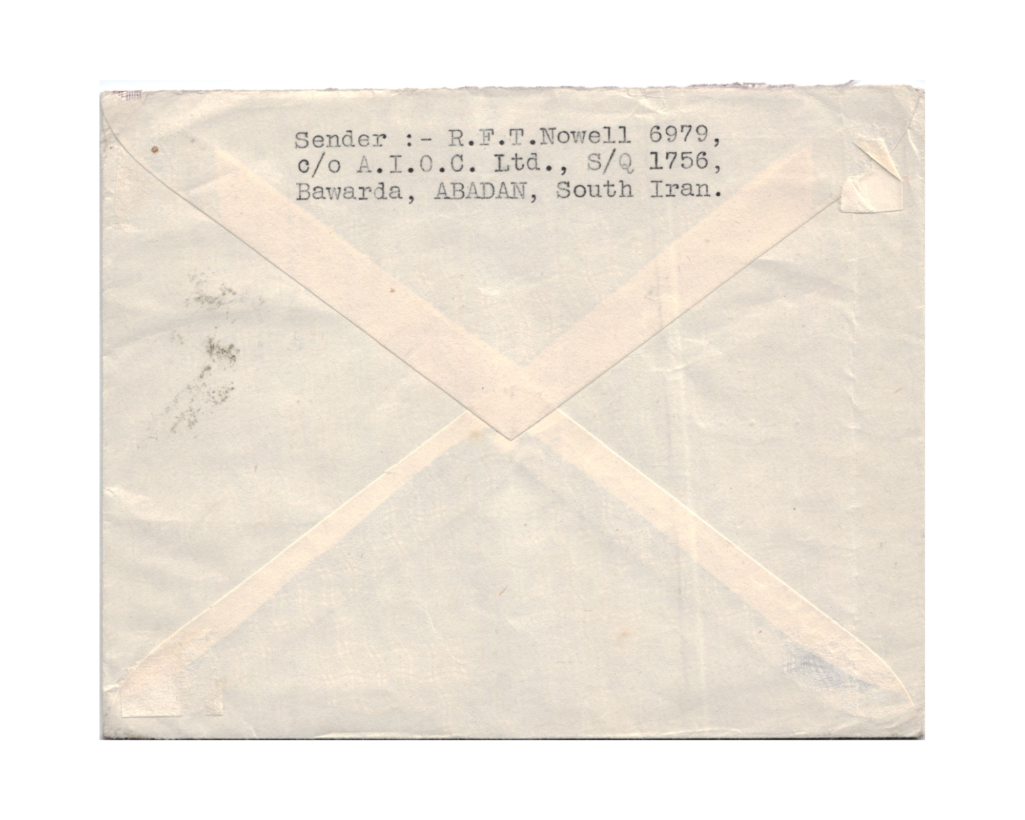 Mail from Abadan to England Franked with Victory Issue - Image 2